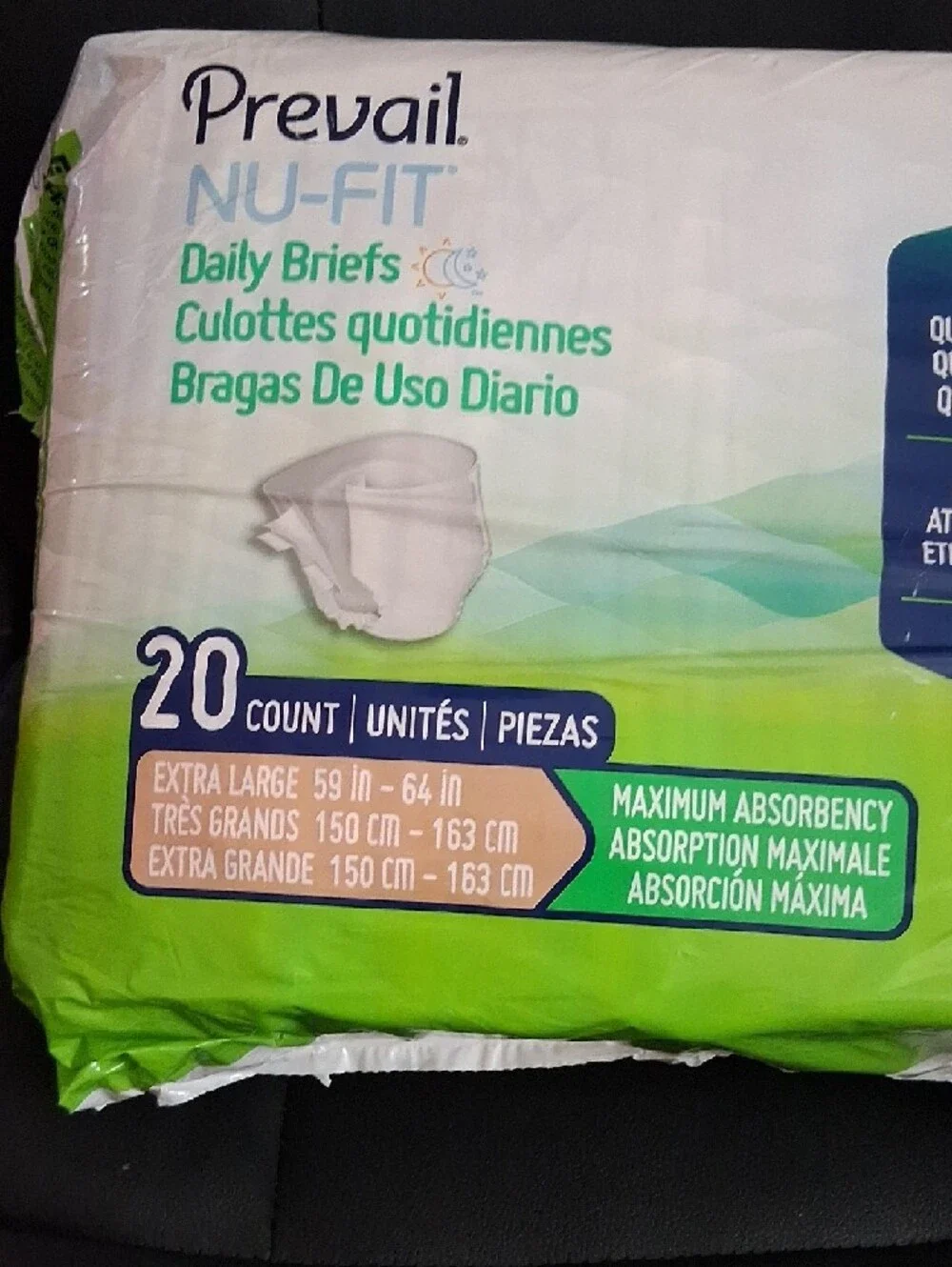 Nu-Fit Daily Briefs - Extra Large, Green (20 Count) - Picture 3 of 7